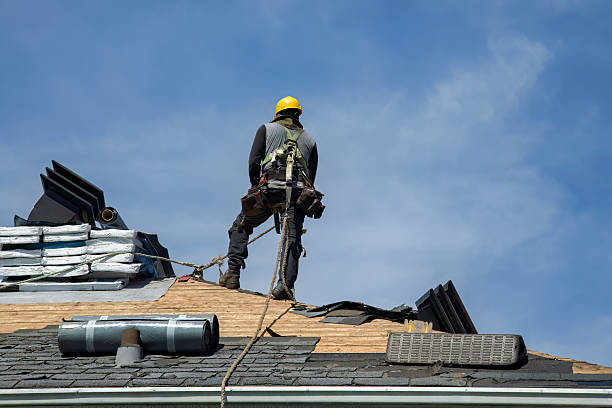 Professional Storm Damage Roof Repair technician working in Riley, IN